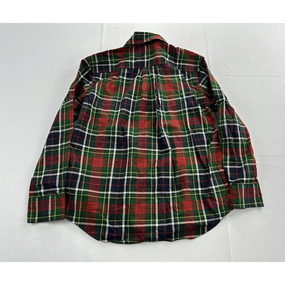 Ralph Lauren Boys Size 5 Plaid Button Down Shirts Lot of 2 Natural Stretch